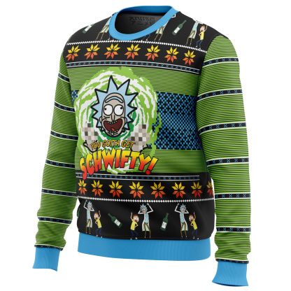 lets get schwifty rick and morty ugly christmas sweater 2 Lets Get Schwifty Rick And Morty Ugly Christmas Sweater - Image 2