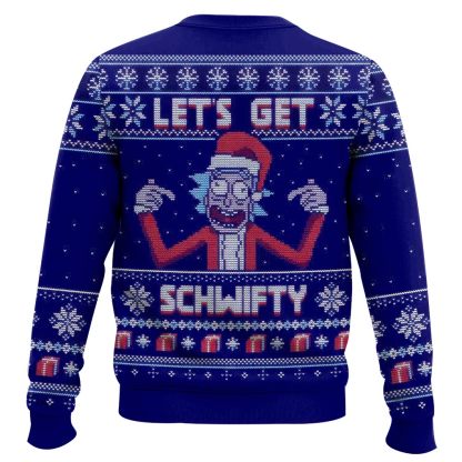 lets get schwifty rick and morty ugly christmas sweater holiday gift 2 Lets Get Schwifty Rick And Morty Ugly Christmas Sweater Holiday Gift - Image 2