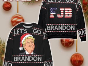 Lets Go Brandon T Fjb Christmas Sweater 31221V Unisex Funny Ugly Christmas Sweater - Image 1