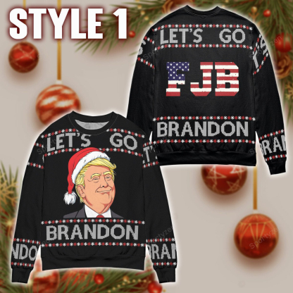 lets go brandon t fjb christmas sweater 31221v unisex funny ugly christmas sweater 1 Lets Go Brandon T Fjb Christmas Sweater 31221V Unisex Funny Ugly Christmas Sweater - Image 1