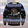 Lite Christmas Vibes Skull Ugly Christmas Sweater - Image 1