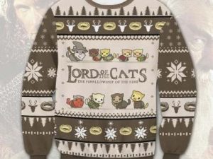 Lord Of The Cats Ugly Christmas Sweater - Image 1