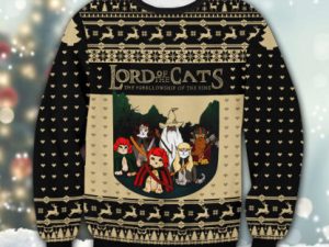 Lord Of The Cats Ugly Christmas Sweater Holiday Gift - Image 1
