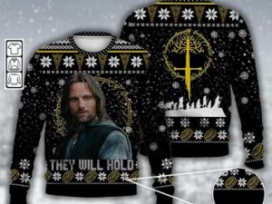 Lord Of The Rings Aragorn Quotes Ugly Christmas Sweater - Image 1