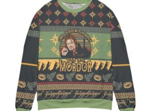 Lord Of The Rings One Does Not Simply Walk Into Mordor Ugly Christmas Sweater - Image 1