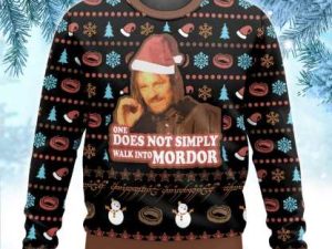 Lotr One Does Not Simply Ugly Christmas Sweater - Image 1