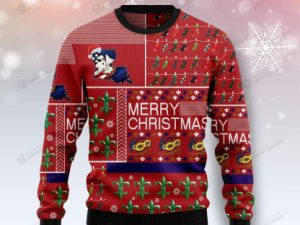 Louisiana Merry Ugly Christmas Sweater - Image 1