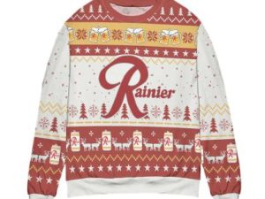 Love Beer Rainier Beer Ugly Christmas Sweater - Image 1