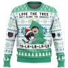 Love The Tree Dont Blame The Doggies Fa La La La La Relife Ugly Christmas Sweater - Image 1