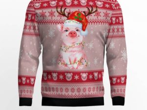 Lovely Pig Ugly Christmas Sweater - Image 1