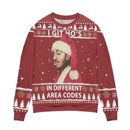 ludacris i got hos in different area codes ugly christmas sweater 1 Ludacris I Got Hos In Different Area Codes Ugly Christmas Sweater - Image 1