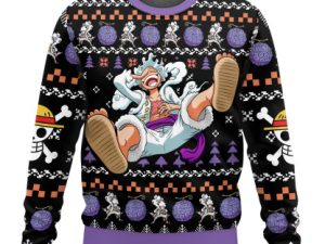 Luffy Gear 5 One Piece Ugly Christmas Sweater - Image 1