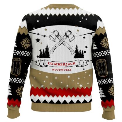 lumberjack chop wild pines ugly christmas sweater 2 Lumberjack Chop Wild Pines Ugly Christmas Sweater - Image 2