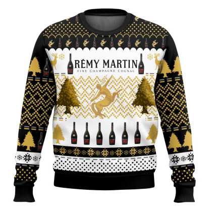 luxury cognac ugly christmas sweater 1 Luxury Cognac Ugly Christmas Sweater - Image 1