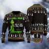 Luxury Scotch Whisky Grinch Will Drink Everywhere Ugly Christmas Sweater - Image 1