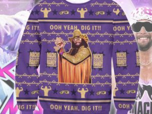 Macho Man Randy Savage Ugly Christmas Sweater - Image 1
