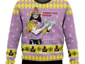 Macho Man Ugly Christmas Sweater Xmas Gift - Image 1