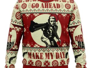 Make My Day Dirty Harry Ugly Christmas Sweater - Image 1