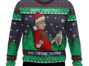 Make Your Family Disappear Home Alone Ugly Christmas Sweater - Image 1