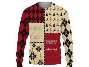 Maker�s Mark Merry Christmas And -3D Sweatshirt - Image 1