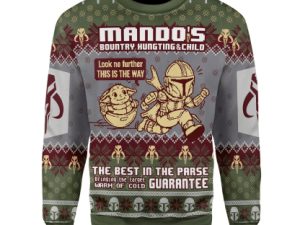Mandos Bountry Hunting Ugly Christmas Sweater - Image 1
