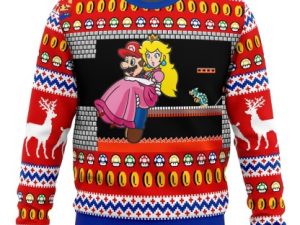 Mario Bros Bowsers Castle Ugly Christmas Sweater - Image 1