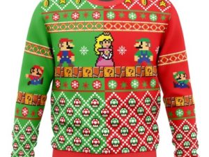 Mario Bros Ugly Christmas Sweater Holiday Gift - Image 1