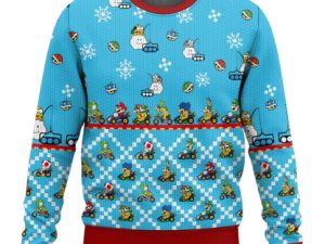 Mario Kart Lets Race Ugly Christmas Sweater - Image 1