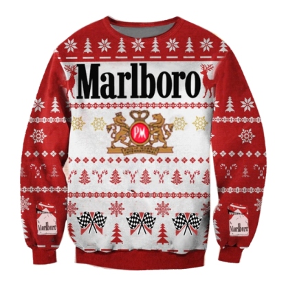 marlboro ugly christmas sweater 1 Marlboro Ugly Christmas Sweater - Image 1