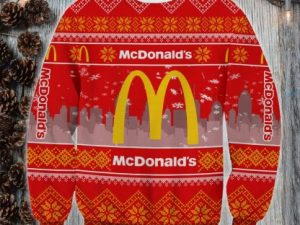 Mcdonalds Ugly Christmas Sweater Holiday Gift - Image 1