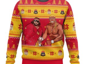 Mega Powers Macho Man And Hulk Hogan Ugly Christmas Sweater Holiday Gift - Image 1