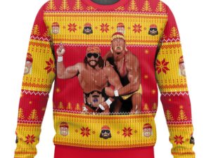 Mega Powers Macho Man And Hulk Hogan Ugly Christmas Sweater Xmas Gift - Image 1