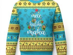 Mele Kalikimaka Xmas Tree Ugly Christmas Sweater - Image 1