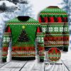 Meowy Black Cat Christmas Tree Funny Naughty Ugly Christmas Sweater - Image 1