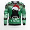 Meowy Black Cat Ugly Christmas Sweater - Image 1