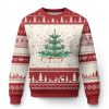 Merry Bright Christmas Sleigh Ugly Christmas Sweater - Image 1