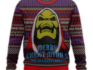 Merry Christ Myah S Skeletor Masters Of The Universe Ugly Christmas Sweater - Image 1