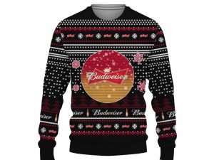 Merry Christmas 2022 Ugly Unisexl American Budweiser , Hoodie, Sweatshirt-3D Sweatshirt - Image 1