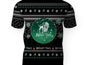 Merry Christmas 2022 Ugly Unisexl American Buffalo Trace , Hoodie, Sweatshirt-3D Unisex T-Shirt - Image 1