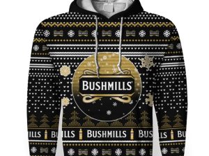 Merry Christmas 2022 Ugly Unisexl American Bushmills Irish , Hoodie, Sweatshirt-3D Unisex Hoodie - Image 1