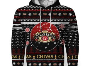 Merry Christmas 2022 Ugly Unisexl American Chivas Regal , Hoodie, Sweatshirt-3D Unisex Hoodie - Image 1