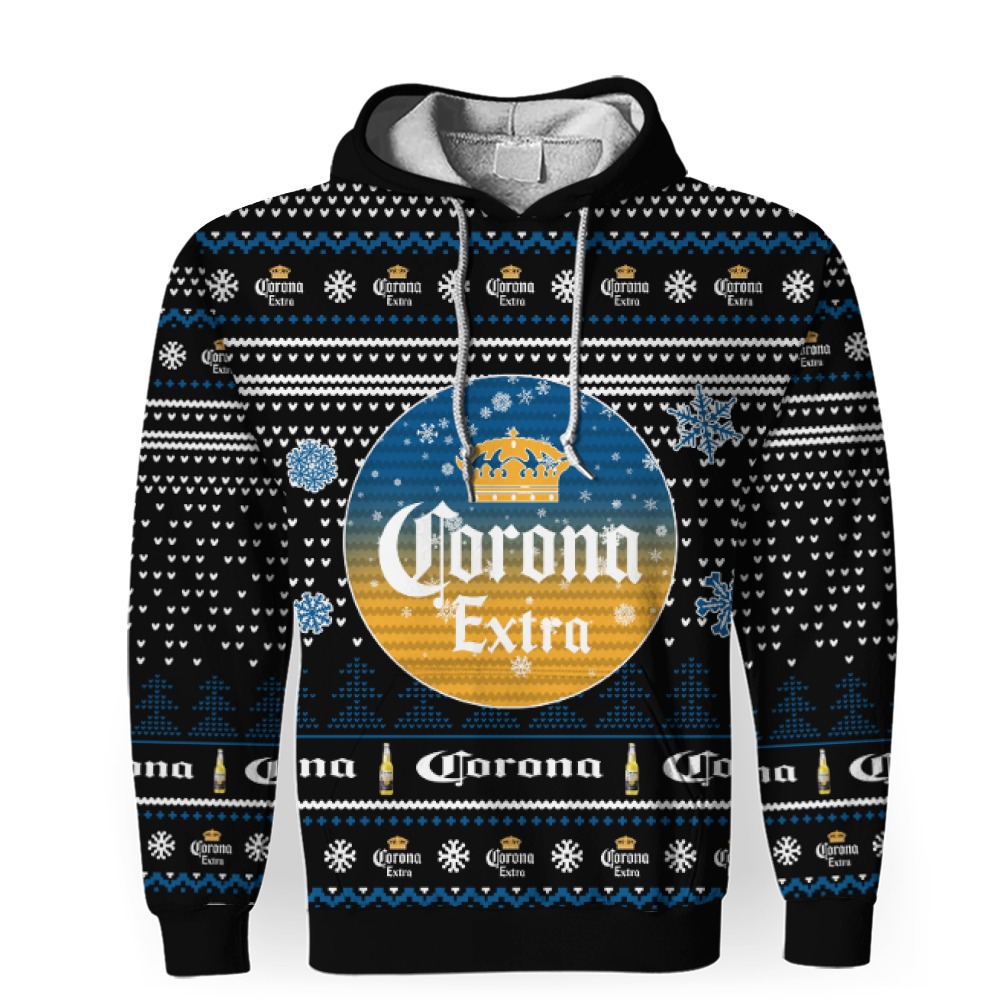 merry christmas 2022 ugly unisexl american corona extra hoodie sweatshirt 3d unisex hoodie 1 Merry Christmas 2022 Ugly Unisexl American Corona Extra , Hoodie, Sweatshirt-3D Unisex Hoodie - Image 1
