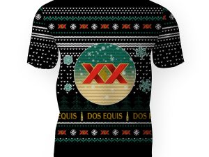 Merry Christmas 2022 Ugly Unisexl American Dos Equis , Hoodie, Sweatshirt-3D Unisex T-Shirt - Image 1
