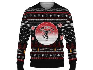 Merry Christmas 2022 Ugly Unisexl American Fireball , Hoodie, Sweatshirt-3D Sweatshirt - Image 1