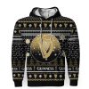 Merry Christmas 2022 Ugly Unisexl American Guinness , Hoodie, Sweatshirt-3D Unisex Hoodie - Image 1