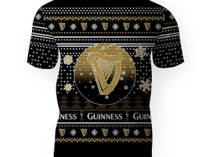 Merry Christmas 2022 Ugly Unisexl American Guinness , Hoodie, Sweatshirt-3D Unisex T-Shirt - Image 1