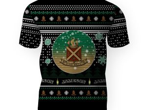 Merry Christmas 2022 Ugly Unisexl American Jameson , Hoodie, Sweatshirt-3D Unisex T-Shirt - Image 1