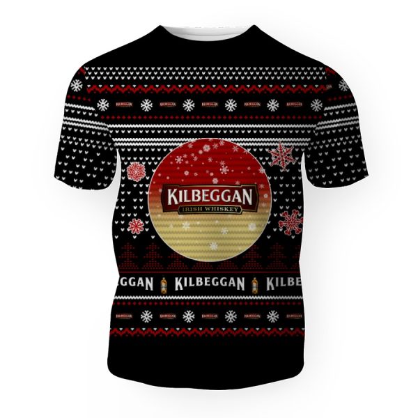 Merry Christmas 2022 Ugly Unisexl American Kilbeggan , Hoodie, Sweatshirt-3D Unisex T-Shirt - Image 1