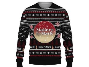 Merry Christmas 2022 Ugly Unisexl American Maker�s Mark , Hoodie, Sweatshirt-3D Sweatshirt - Image 1