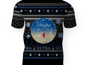 Merry Christmas 2022 Ugly Unisexl American Michelob Ultra , Hoodie, Sweatshirt-3D Unisex T-Shirt - Image 1